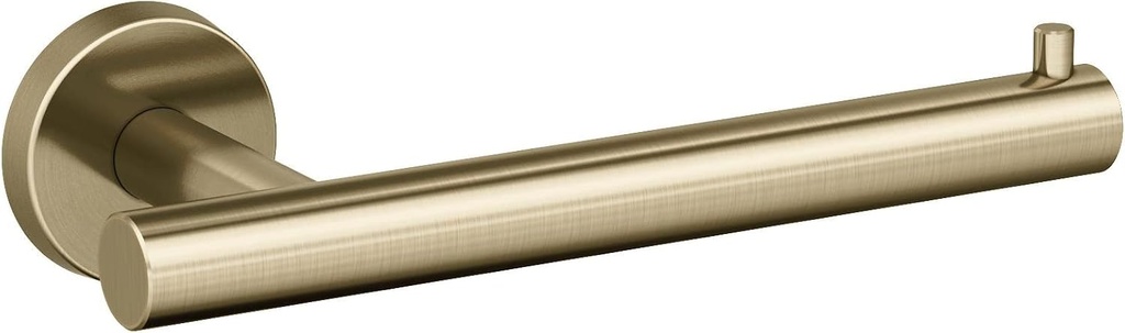 Amerock BH26540BBZ | Golden Champagne Single Post Toilet Paper Holder | 7-1/4 in. (184 mm) Length Toilet Tissue Holder | Arrondi | Bath Tissue Holder | Bathroom Hardware | Bath Accessories