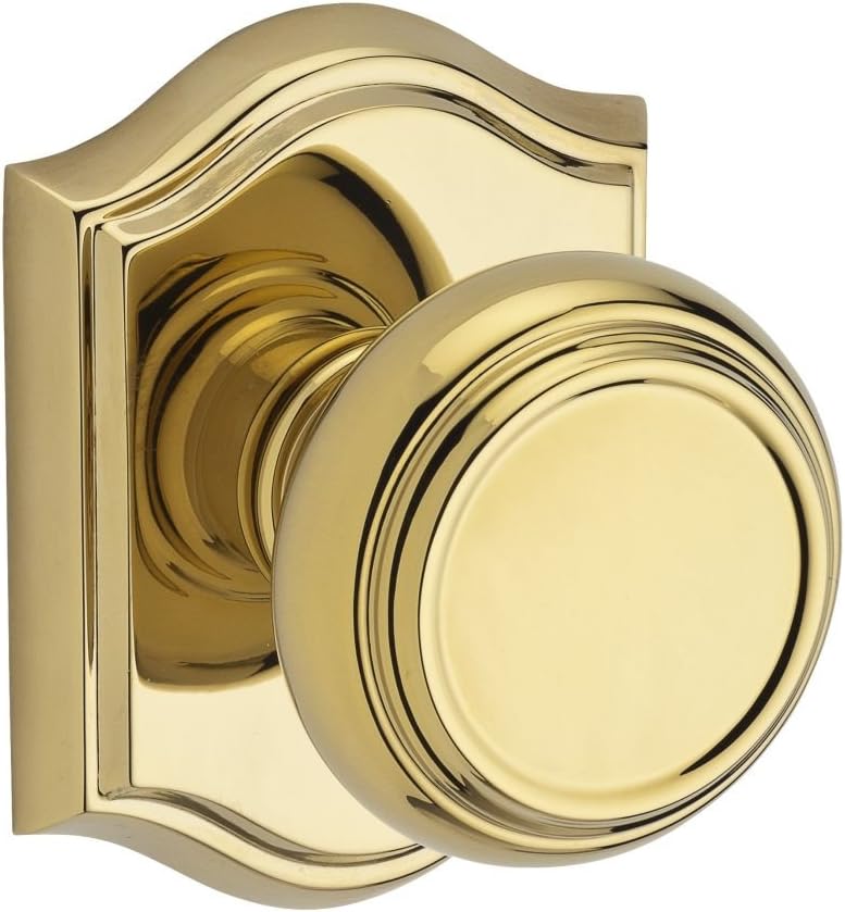 Baldwin PVTRATAR003 Reserve Privacy Traditional with Traditional Arch Rose in Lifetime Brass Finish