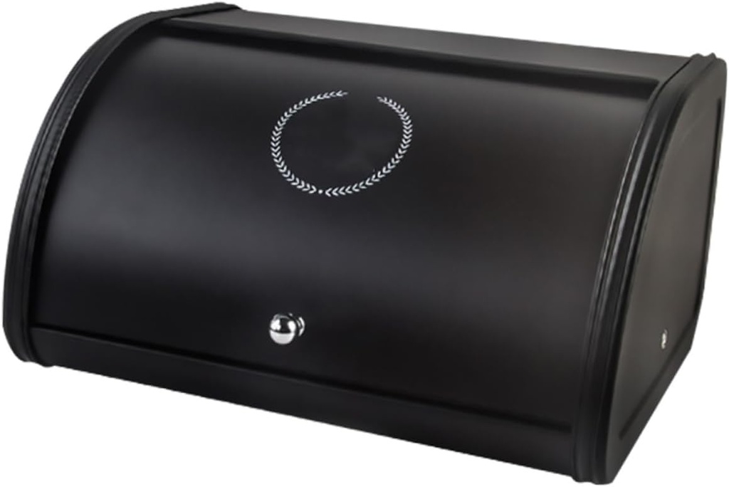 1pc Black Bread Box Multifunctional Food Container for Kitchen Storage Retro Nordic Design Compact and Resistant for Homemade Bread and Baked Goods