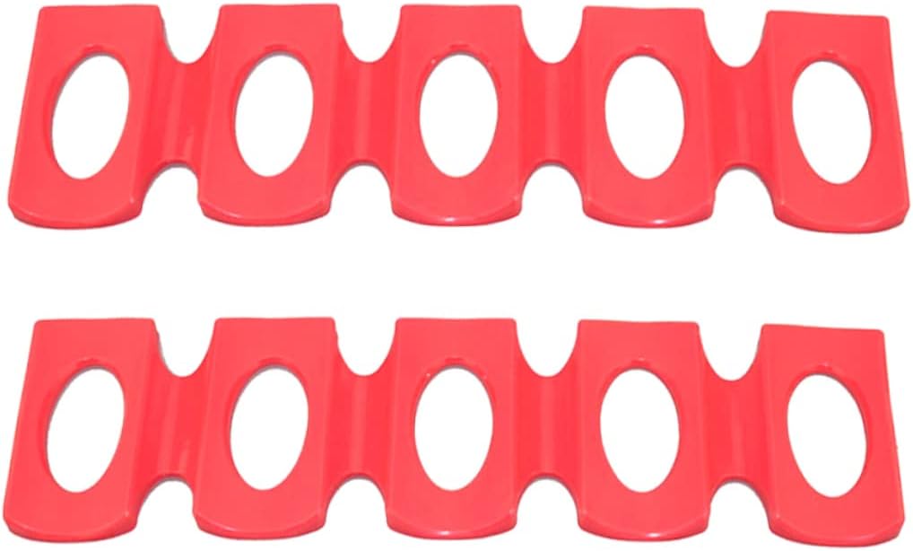 3pcs Silicone Beverage Can Storage Mat Red Drink Organizer for Refrigerator High Temperature Low Temperature Resistant Easy to Clean Space-Saving Holder for Beer and Soft Drinks