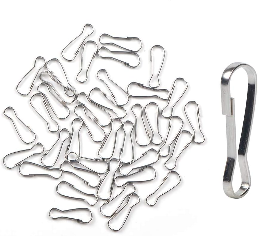 100 Pack 304 Stainless Steel Metal Spring Hooks, Rust-Proof Lanyard Snap Clip Hooks, Ideal for Key Chain, ID Card, DIY - 1 Inch（25mm）