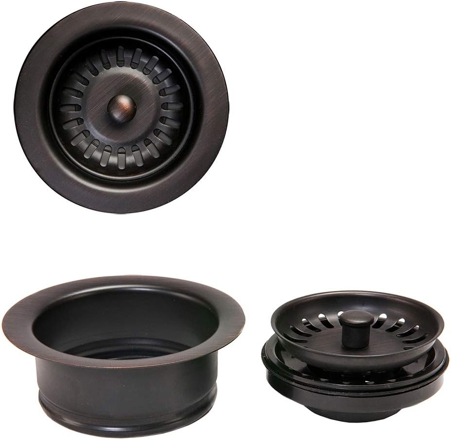 Premier Copper Products DC-1ORB Drain Combination Package for Double Bowl Kitchen Sinks, Oil Rubbed Bronze