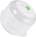 Microwave Food Steamer Double Steamer for and Cleanup for Dumplings Buns and Rice Cakes with Ventilation for Safe Heating