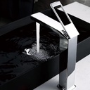 Cascada Modern Design 12” Single Handle Bathroom Sink Faucet with Single Hole Sink Faucet (Polished Chrome)