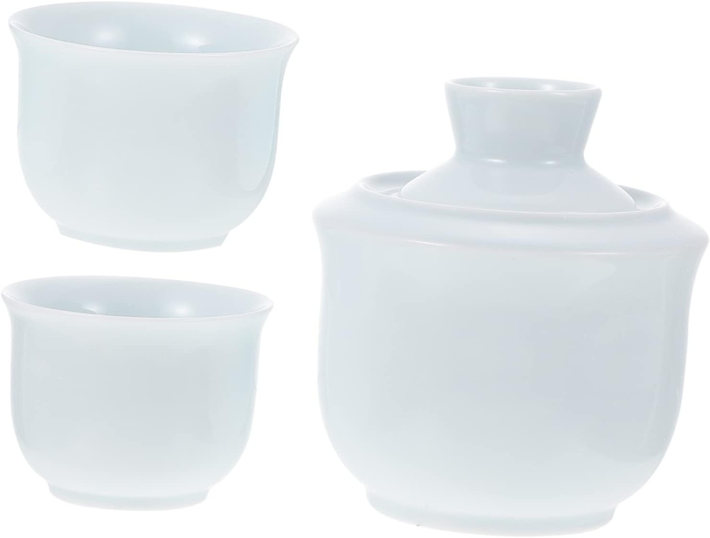 PRETYZOOM Ceramic Wine Cup Traditional Sake Stove Warming Desk Cup Warmer Liquor Warmer Winter Use Drinking Tools