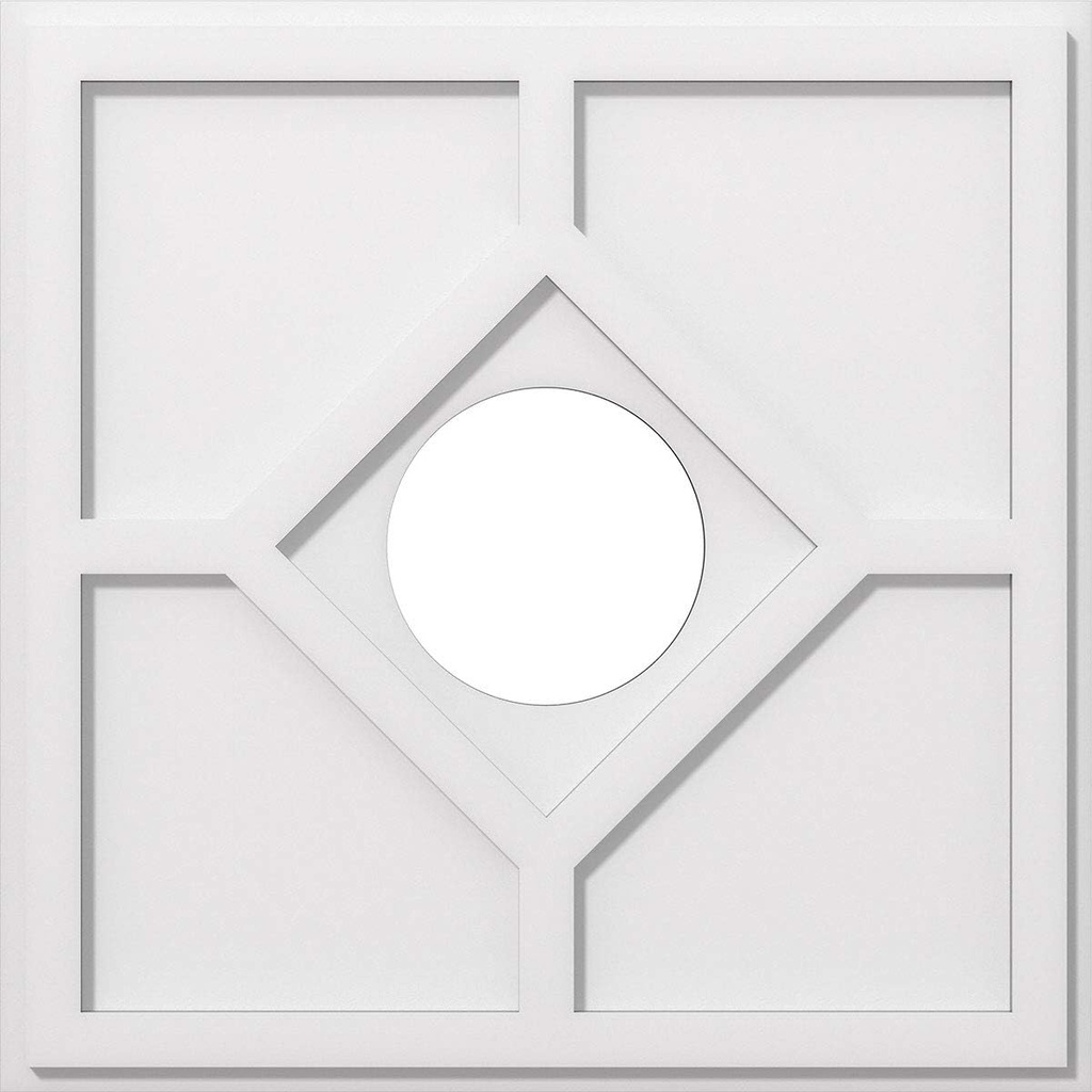 Ekena Millwork CMP24EY-07000 Embry Architectural Grade PVC Contemporary Urethane Ceiling Medallions 24"OD x 7"ID x 8 1/4"C x 1"P
