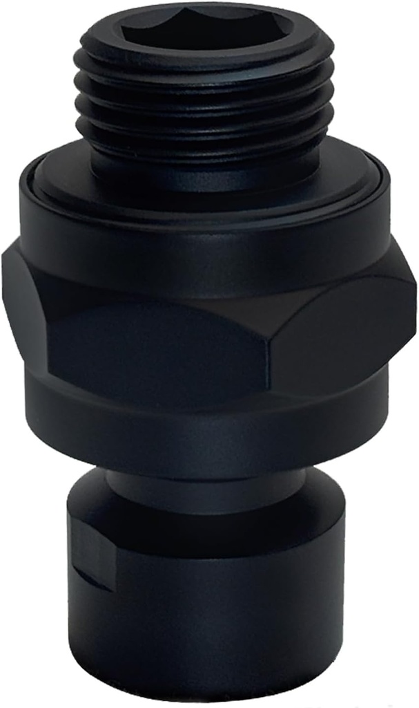 1 Pcs Adjustable Shower Arm Connector Universal Shower Head Swivel Ball Adapter Showering Component Adjustable Pivot Ball for Quickly Connect the Shower Arm and Shower Head (Black)