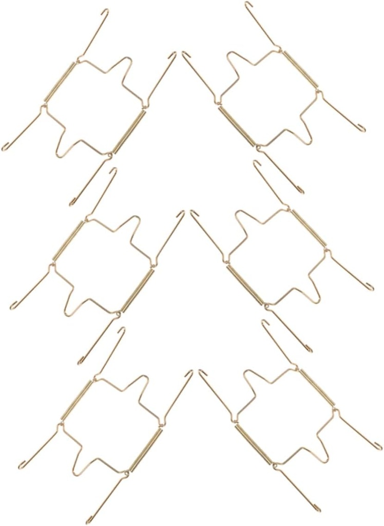 Cabilock 2pcs U-Shaped Decorative Plate Wall Hanger Invisible Dish Holder Stainless Steel Wire Easy to Install Plate Display Rack for Home Decor