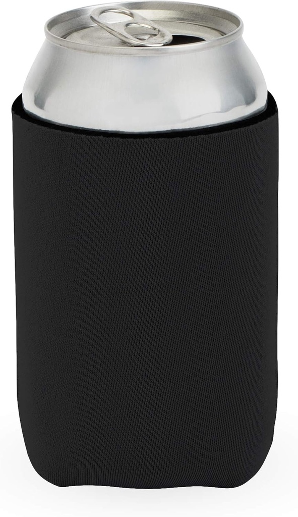 True Boozie™ Neoprene Drink Sleeve, Standard Can Cooler for Beer, Seltzer, Cocktails, Insulated Neoprene, Black, Set of 1