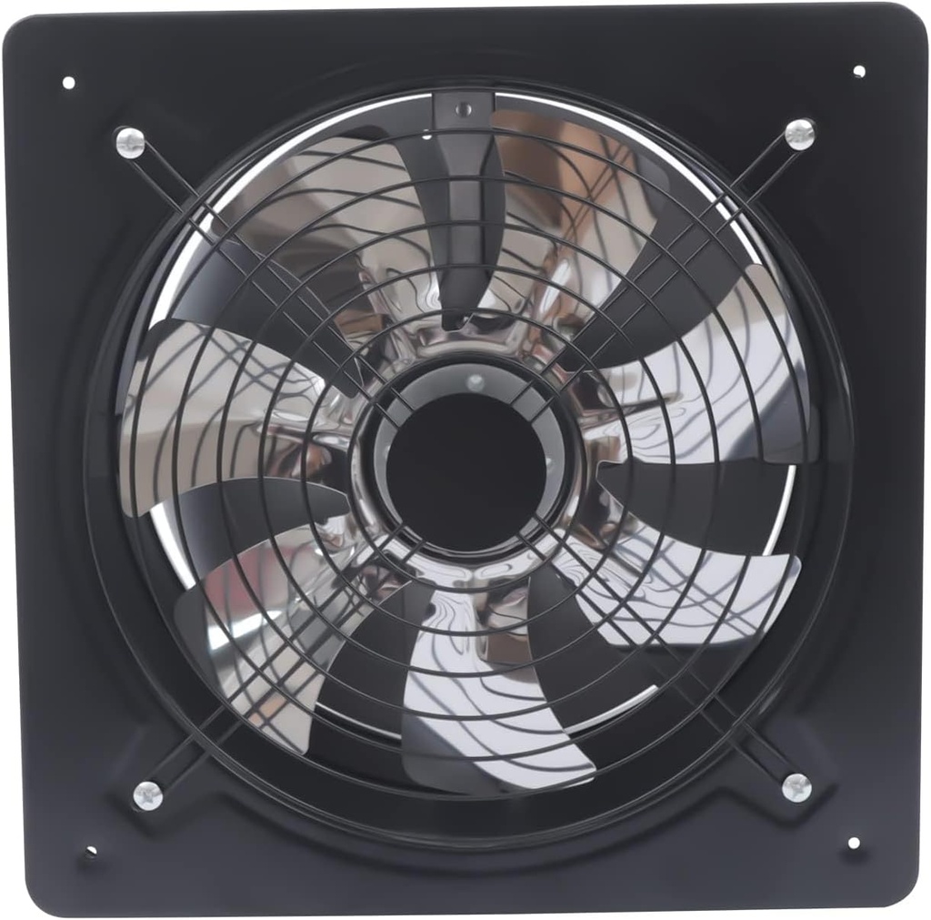 12 Inch Ventilation Fans High Speed Automatic Stainless Steel Shutter Exhaust Fan Wall Mounted, for Bathrooms, Kitchens, Living Rooms, Garages, Tool Rooms, Etc