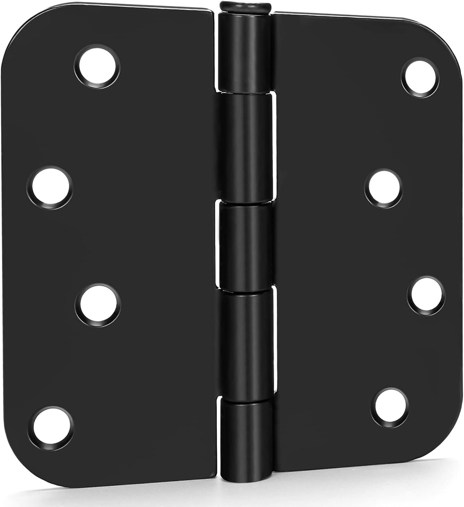 GoldenWarm 18-Pack Black Matte 4in x 4in Heavy Duty Hinges for Interior & Exterior Doors