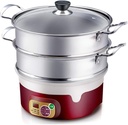 304 Stainless Steel Slow Cooker Food Steamer Pot Food Warmer Electric Steamer Food Warmer