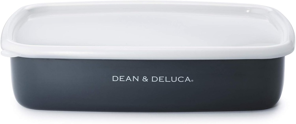 DEAN&DELUCA Enameled Container, Charcoal Gray, L, Rectangular, Stain Resistant, Heat Resistant, Storage Container