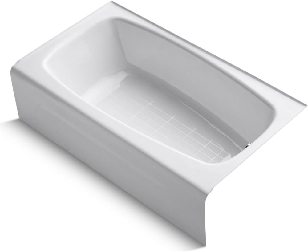 KOHLER K-746-0 Seaforth Bath with Right-Hand Drain, White