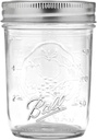 Ball Regular Mouth Mason Jars 8 oz. (12 Pack) - Half Pint Size Jars with Airtight Lids and Bands for Canning, Fermenting, Pickling, Meal Prep or DIY Decors