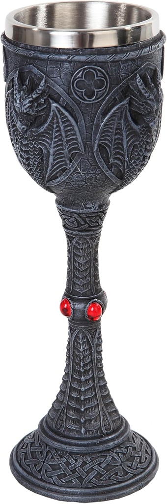 Pacific Giftware Medieval Dragon Goblet and Celtic Design