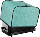 Oven Cover Kitchen Bread Machine Protector,4 Slice Toaster Cover For Home,Fingerprint Coaster Cover,Kitchen Small Appliance,Teal Turquoise Glitter