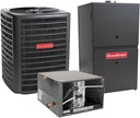 5 Ton 13.8 SEER2 80,000 BTU 80% AFUE Goodman Horizontal Air Conditioner System with Models GLXS4BA6010, CHPTA6030D3, GR9S800805CX