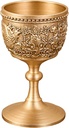 7 in Brass Wine Goblet, Dragon Phoenix Design, Ornate and Vintage, Great for Celebrations and Gifting