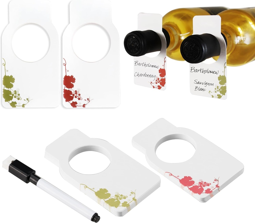 True Vintner: Wine Cellar Tags, Wine Bottle Neck labels, Wine Cellar Labels, Labels for Wine Bottles, Set of 50