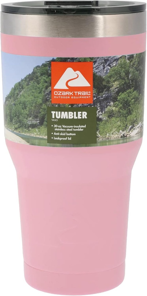 Vacuum-Insulated Stainless Steel Tumbler 30 oz (1 Pc Light Pink)