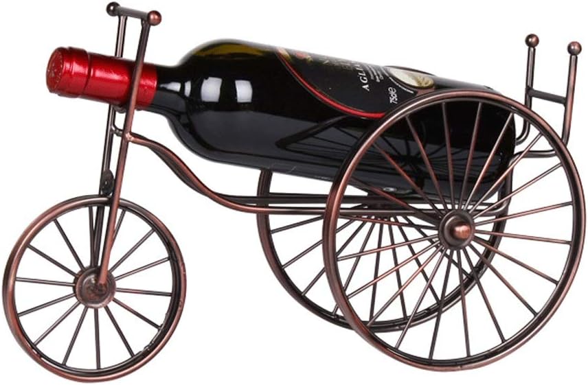 Wine Rack 1 Bottle Bicycle Free Standing Countertop Metal Wine Rack Tabletop Wine Storage Holders Stands for Kitchen Pantry Cellar (Color : Rose Gold Size : 1 Bottles)