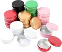 LJY 24 Pieces Multi-Colored Round Aluminum Cans Screw Lid Metal Tins Jars Empty Slip Slide Containers(2 oz) for Lotion Bars,Toiletries,Creams,Samples,Makeup Cosmetic,Spices,Salve,Balms,Beard Balm