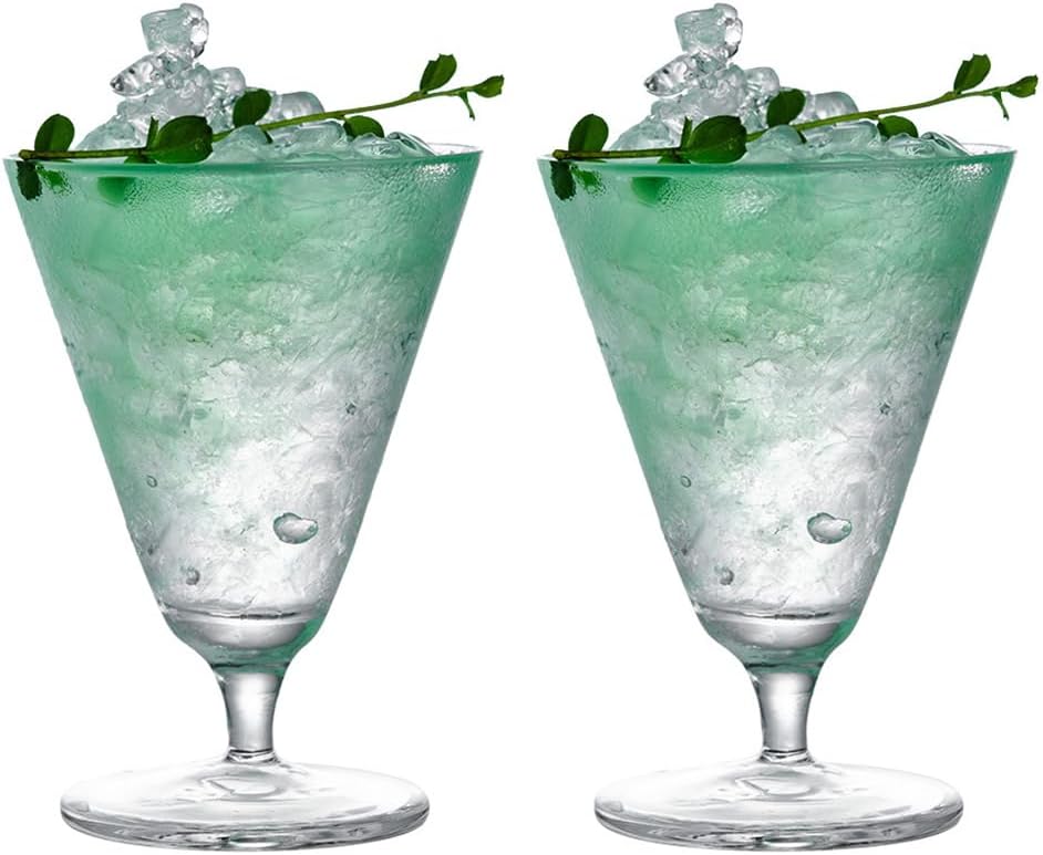 WAIT FLY Footed Cocktail Glasses Martini Glasses Wine Glasses Juice Beer Glasses Set of 2 Mixed Drinkware Sets for Bar Party