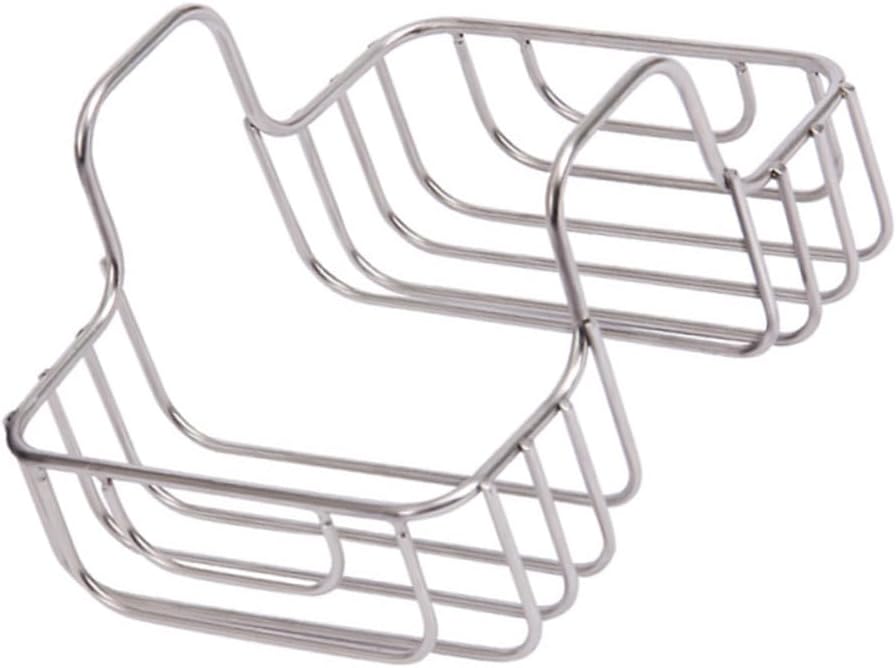 PRETYZOOM Stainless Steel Kitchen Hanging Organizer Basket Draining Rack for Sponges Cloths Brushes Space-Saving Design for Clean Countertops and Sinks