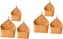 6pcs Nordic Style Woven Baskets Wall Hanging Storage Baskets for Kitchen Letters and Balcony Decor