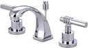 Kingston Brass KS4941ML Milano Mini Widespread Lavatory Faucet, Polished Chrome