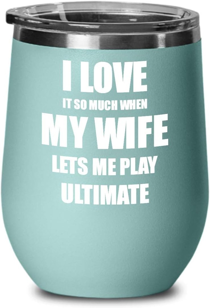Funny Ultimate Wine Glass Gift For Husband From Wife Lover Joke Insulated Tumbler Lid Teal