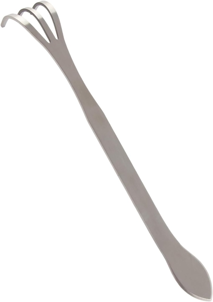 GLOGLOW Stainless Steel 3Prong Garden Rake with Ergonomic Handle for Loosening Soil and Removing Roots, Ideal for Gardening and Farming