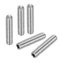 PATIKIL 50 Pcs Hex Socket Grub Screw, M4x18mm Flat Point Grub Bolt 304 Stainless Steel Head Socket Set Screws for Door Handles Light Fixture Repair