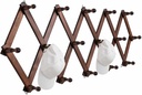 Hat Rack for Wall, Expandable Wall Hat Holder with 16 Hooks, 16 inch Wooden Wall Hook for Baseball Caps,Cowboy, Bag,Hoodie(Brown)