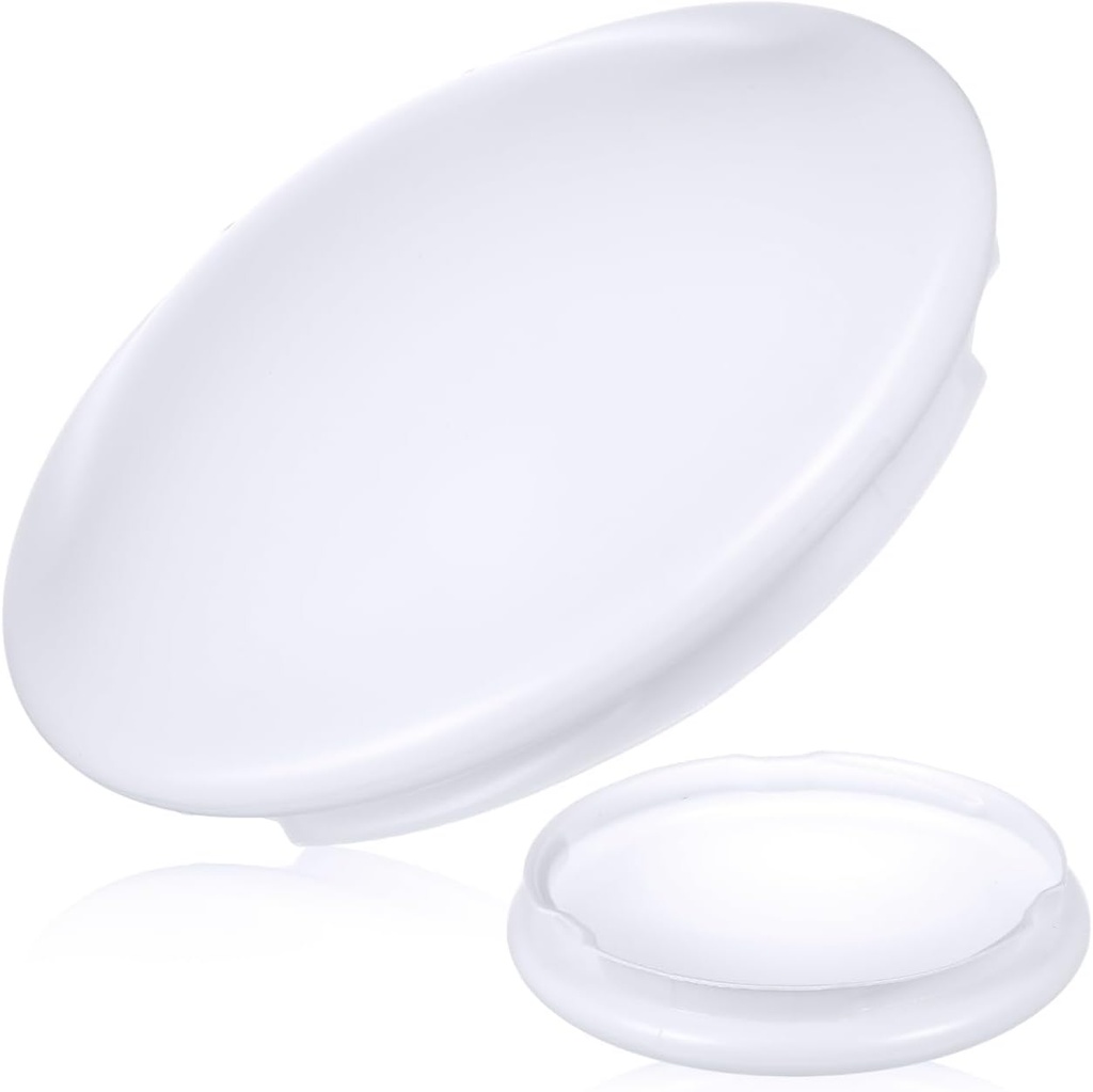 POPETPOP Flush Mount Ceiling Lampshade: Mushroom Ceiling Light Shade Replacement - Plastic Round Lampshade for Bedroom, Kitchen Light (7.36 Inch Opening Diameter)