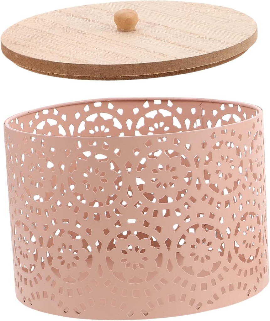 Hollow Storage Jar Snack Jars Cookie Metal Food Container Decorative Lids for Candy Boxes