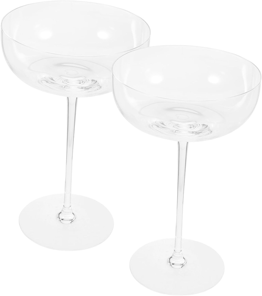 2pcs Unbreakable Red Goblet Wine Glasses Balloon Stem Wine Glasses for Drinking Birthday Party Home