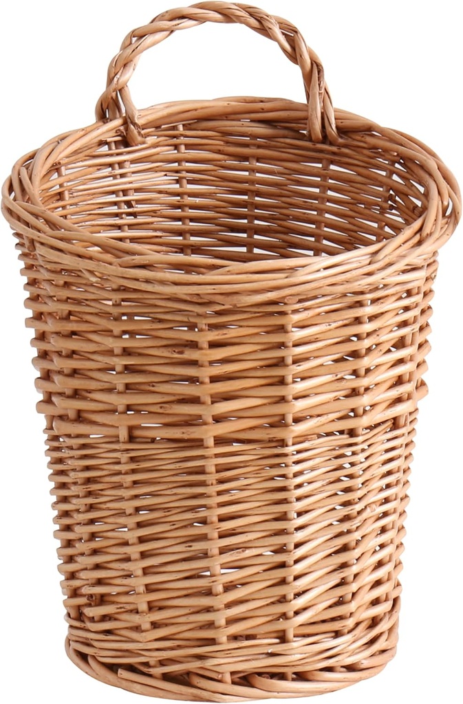 Handcrafted Willow Hanging Basket with Handle – Decorative Plant Holder for Kitchen, Living Room, and Balcony