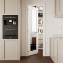 24''x80'' Mirrored Interior Door Slab Shaker, Pre-Built Panel for Barn Doors, Pocket Doors, French Door, for Pantry, Bedroom, Closet, Laundry & Bathroom, White Prefinish&Paintable