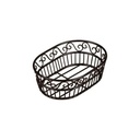 American Metalcraft 9" Wrought Iron Oval Bread Basket w/Scroll Design