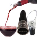 Wine Aerator Pourer Spout – 2-in-1 Diffuser Oxygenator and Pouring Dispenser for Enhanced Smoother Flavors of Red Wines – Silicone Aeration Breather (Vacuum Pump & Wine Aerator)