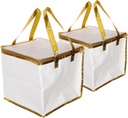 IMIKEYA 2pcs Thermal Insulation Tote Bags Nonwoven Fabric Cake Carrier Leakproof Lunch Cooler for Beach Picnic Office
