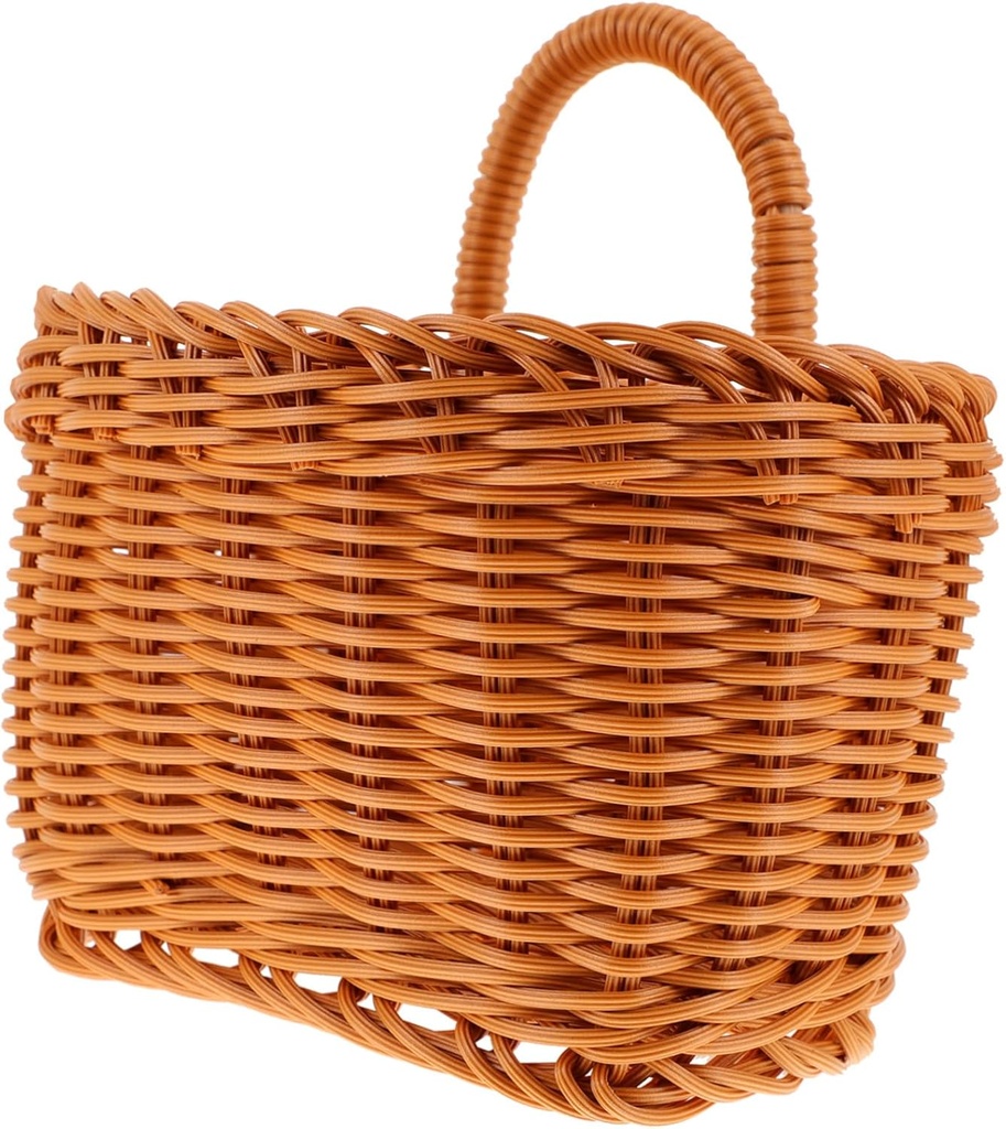 Woven Hanging Basket for Kitchen Home Boho Wall Storage Basket for Fruits Vegetables and Snacks Rustic Organizer for Ginger Garlic Housewarming