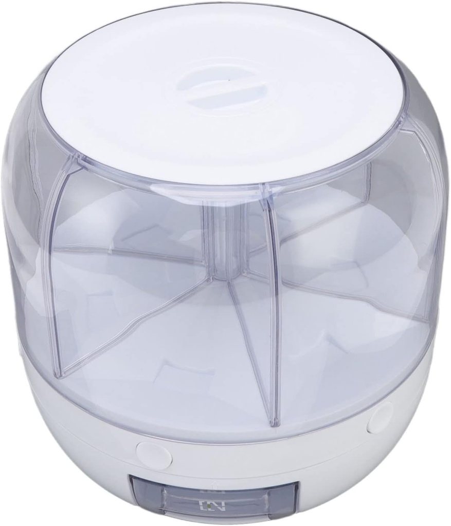 Jeanoko 1PCS Cereal Dispenser Countertop for Kitchen, Candy Dispenser Six Grids Container,Rotating 6 Grid Cereal Storage Container Dispenser Countertop,Rotating Dispenser for Store Grain(#1)