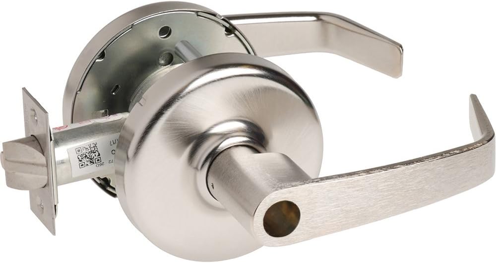 Corbin Russwin CL3300 Series Grade 1 Satin Chromium Plated Extra Heavy Duty Entrance/Office Less Cylindrical Lever Lock, 1-3/4" to 2" Door Thickness (Pack of 1)