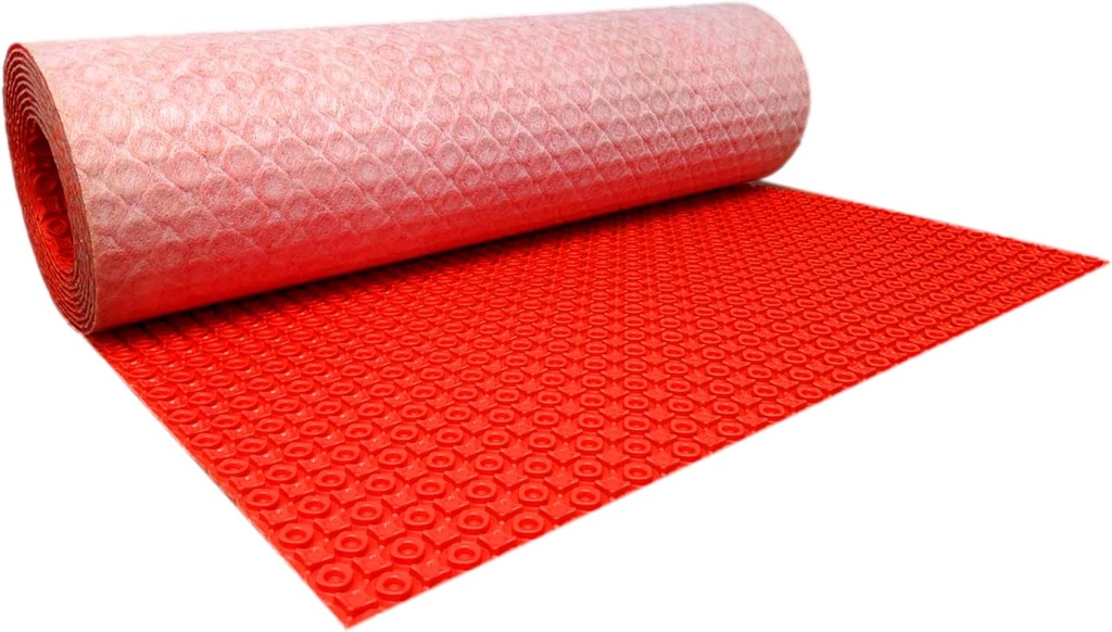 LuxHeat Prova Flex-Heat Uncoupling Membrane 80 sqft, Made for Floor Heating Systems, Tile, Laminate, Vinyl Underlayment, Heat Membrane to Make Bathroom Flooring Waterproof, Holds Heater Cable
