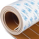 OCEANBROAD Boat Flooring EVA Foam Self-Adhesive 96''x45.6''/36''/28.8''/16.8'' Faux Teak Marine Boat Decking Sheet for Jon Boats Yacht Floor