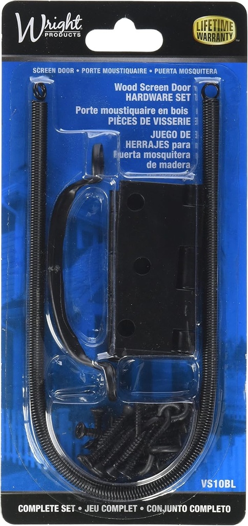 Wright Products - Screen Door Hardware Set, Black