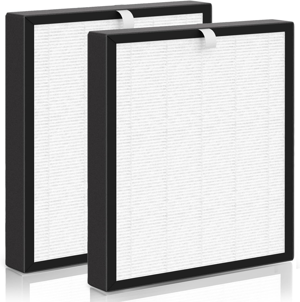 TZ-K2 True HEPA Filter Replacement, Compatible with ToLife TZ-K2 Air Purifier, TZ-K2-A HEPA Filter, 3-in-1 HEPA High-Efficiency Activated Carbon Filter, 2 Pack